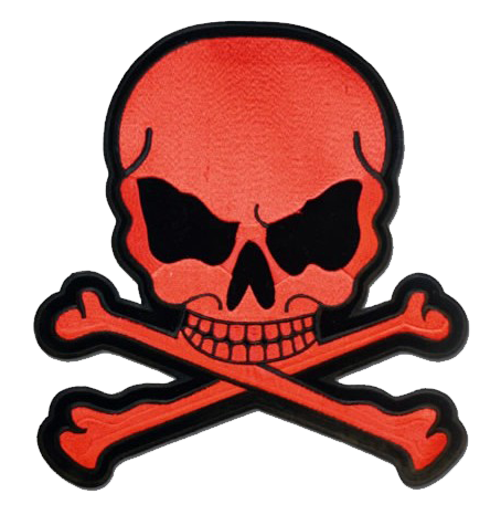 Vest Patch - Red Monster ll Crossbones - MK3-DL