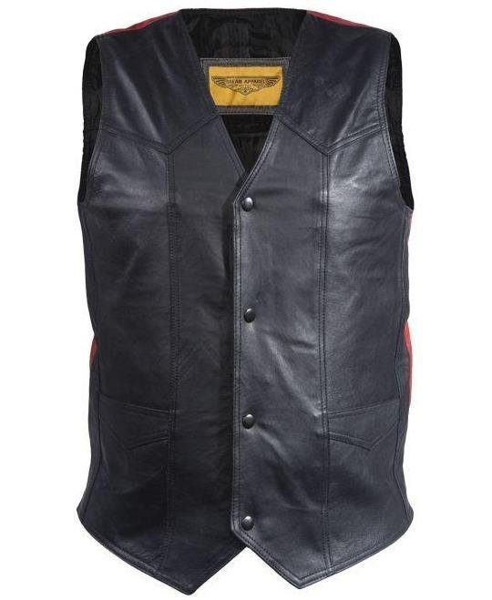 Leather Vest - Men's - Rebel Flag - Confederate - MV2700-DL - Image 4