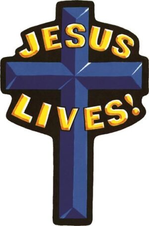 Jesus Lives Cross Vest Patch.