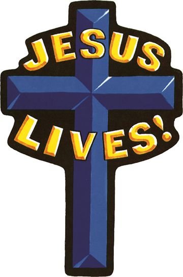Jesus Lives Cross Vest Patch.