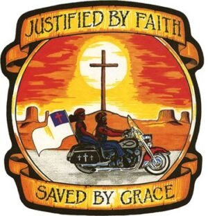Justified by Faith, Saved by Grace Vest Patch.