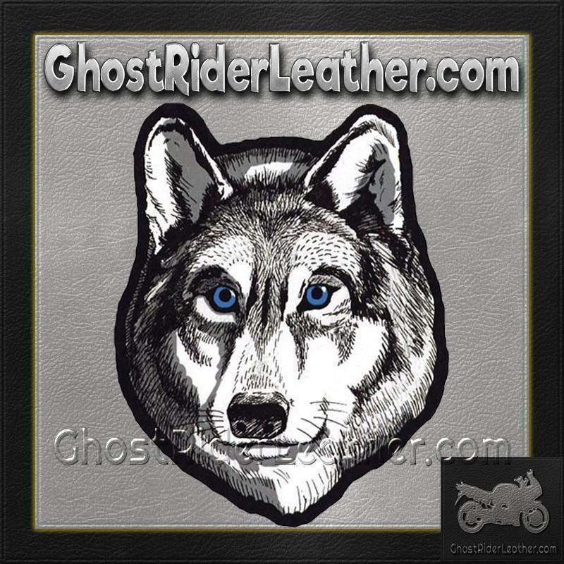 Large Wolf Head with Blue Eyes Patch / PAT-A47-DL