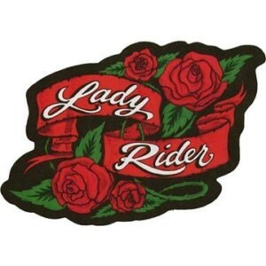 Vest Patch - Women's - Ladies Lady Rider With Roses - PAT-A53-DL