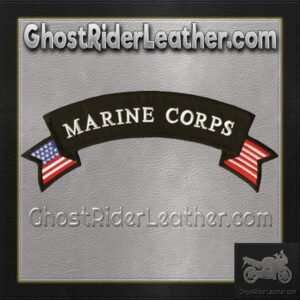 Marine Corp American Flag Banner Patch /  PAT-C217-DL