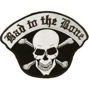 Vest Patch - Bad To The Bone ll Crossbones - PAT-C221-DL